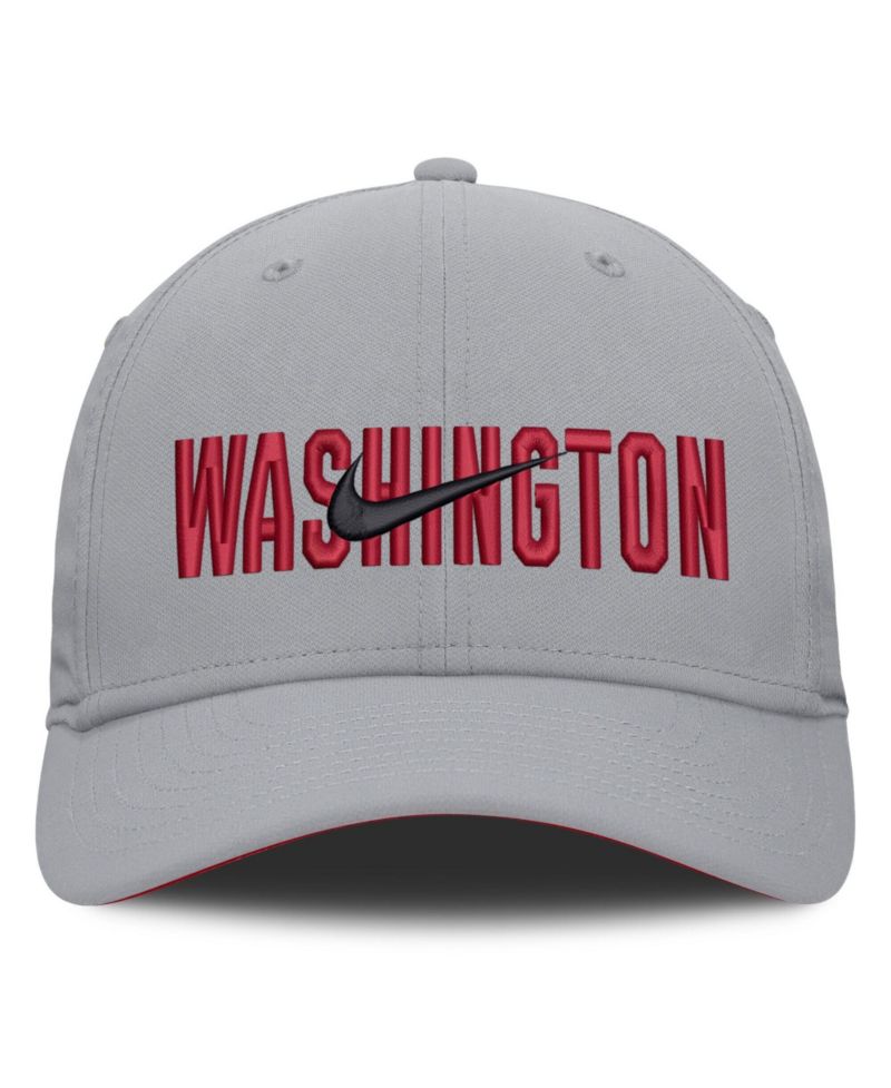 Men's Gray Washington Nationals Primetime Rise Dri-FIT Flex Hat