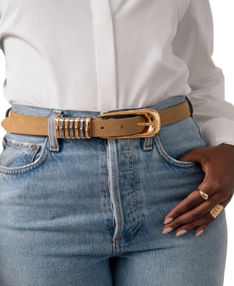 Metal Core Leather Belt