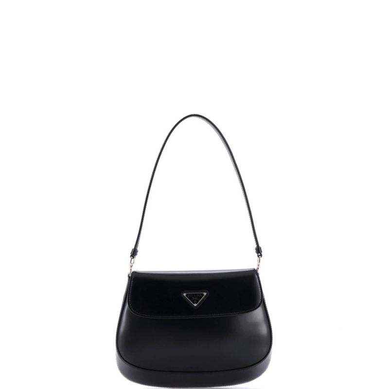 Small Cleo Flap Shoulder Bag Spazzolato Leather
