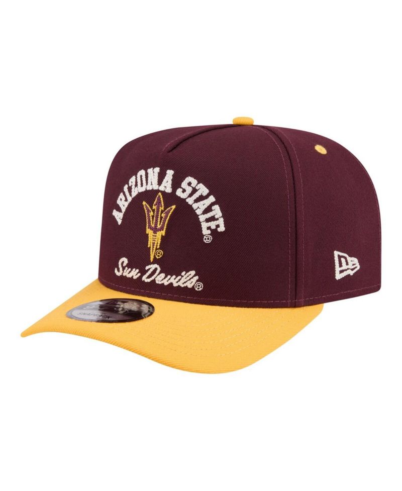 Men's Maroon/Gold Arizona State Sun Devils Two-Tone Arched 9FIFTY Snapback Hat