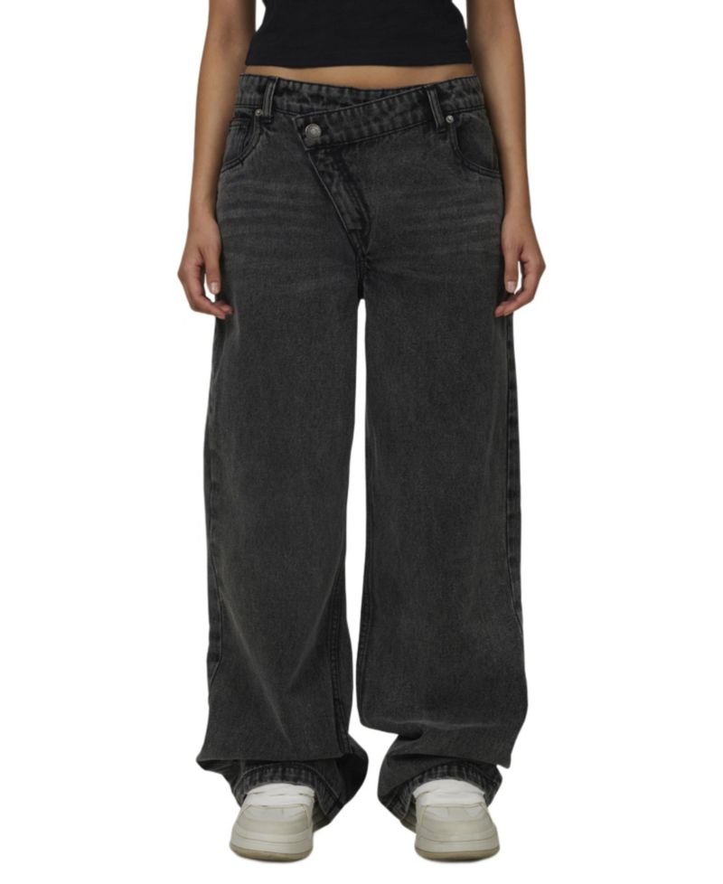 Women's Baggy Vintage Wash Denim Jeans