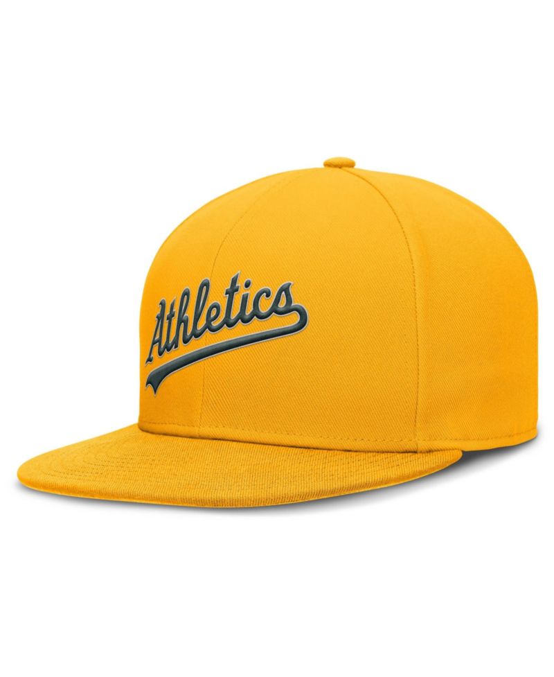 Men's Gold Athletics Wordmark Dri-FIT Round Bill True Fitted Hat