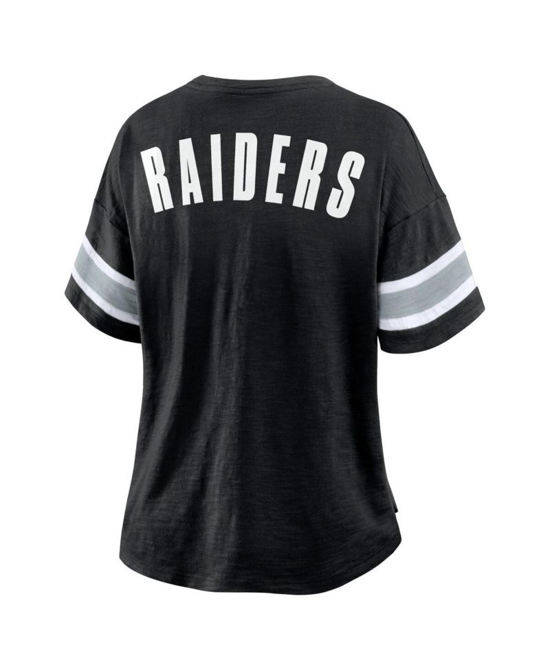 Women's Black Las Vegas Raiders Redzone Curl Route T-Shirt