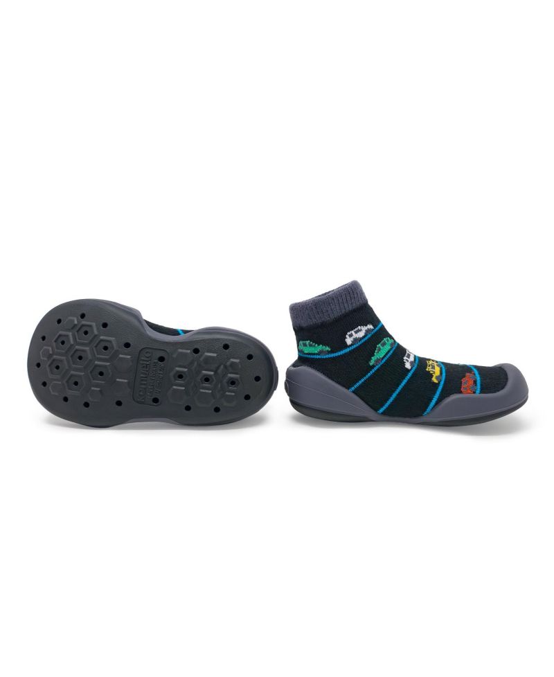 Baby Boys First Walk Sock Shoes Broom Broom
