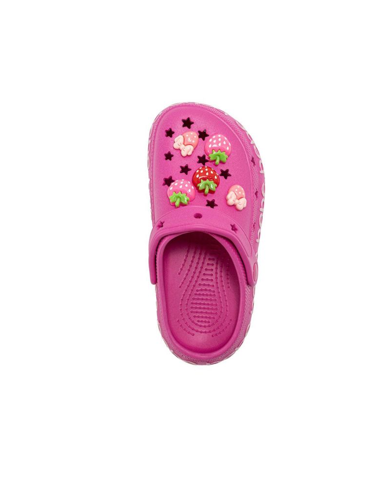 Little Girls EVA Lightweight Clogs - Slip - On Comfy Shoes with Fruit Charms