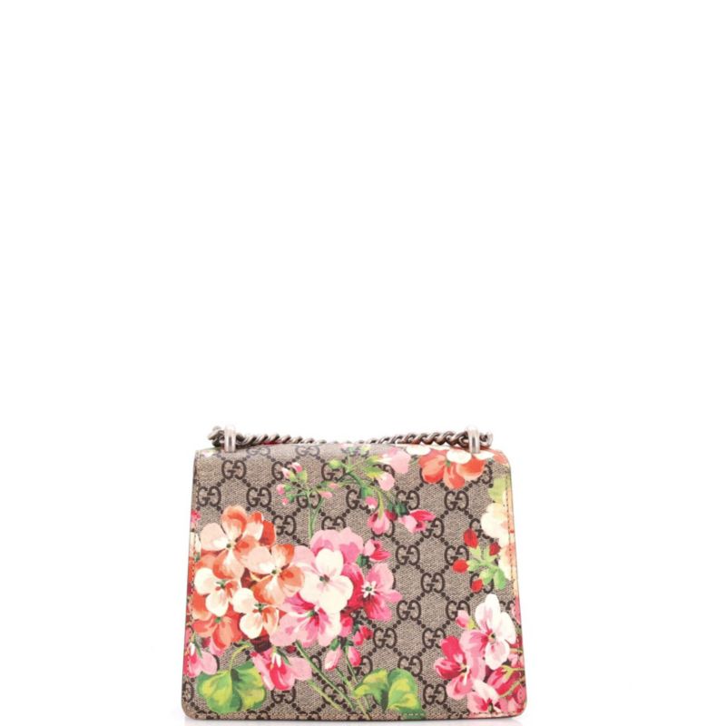Mini Dionysus Bag Blooms Print GG Coated Canvas