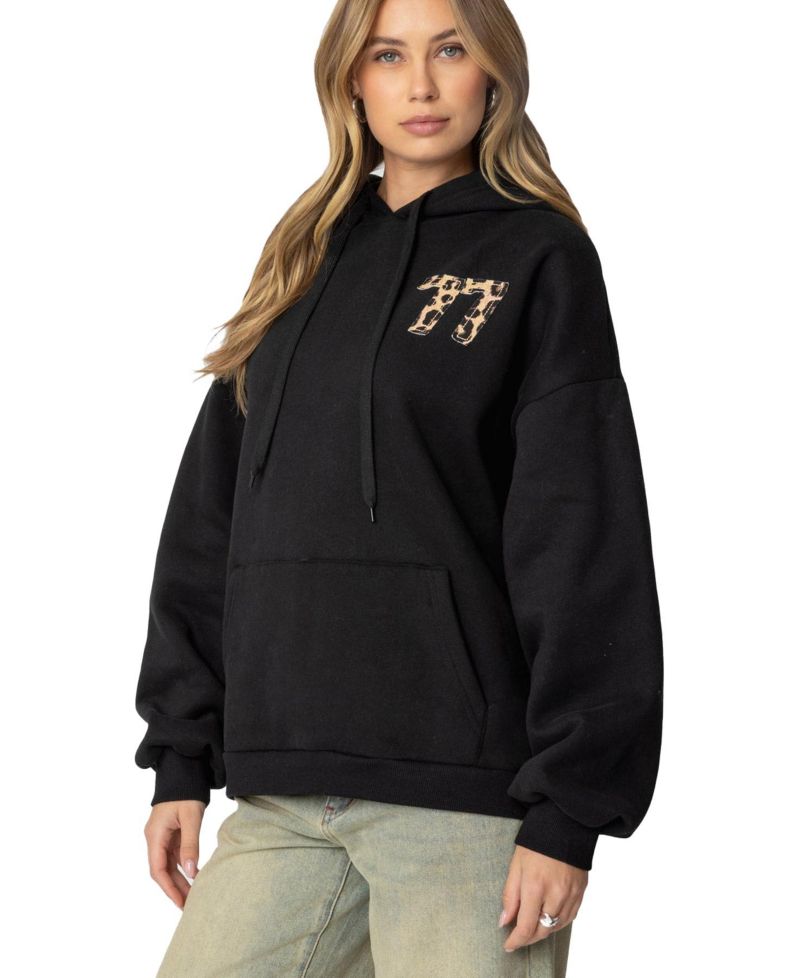 Women's Leopard 77 Oversized Hoodie