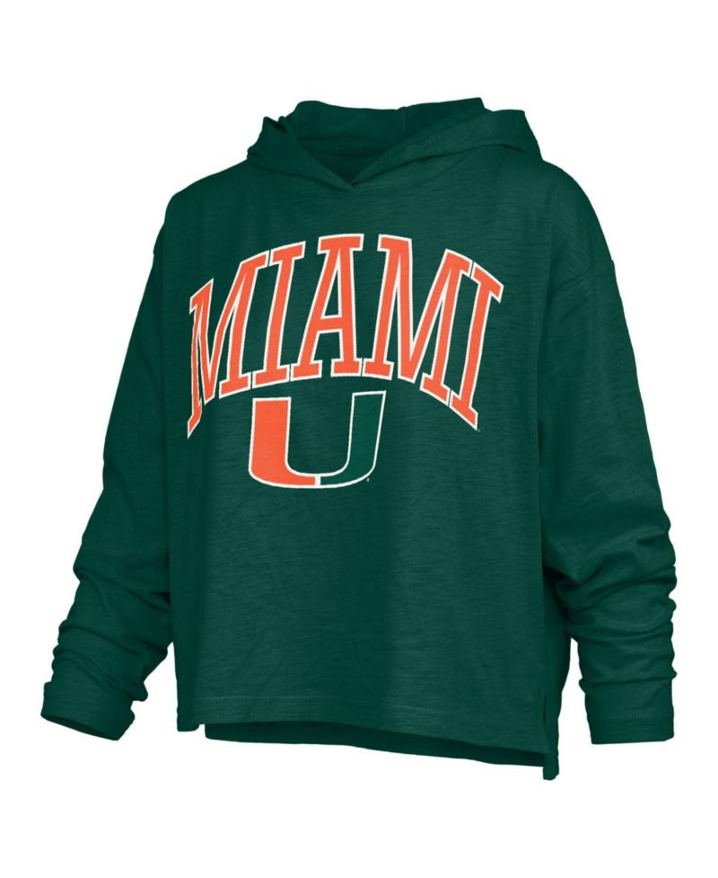 Women's Nelson Arch Over Logo Long-Sleeve Hooded Oversized-Fit Side-Split T-Shirt