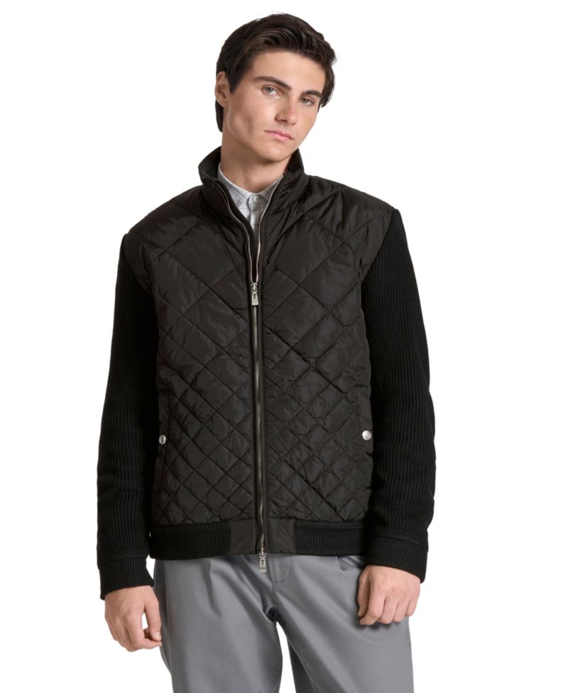 Men's Holborn Quilted Sweater Zip-Front Jacket