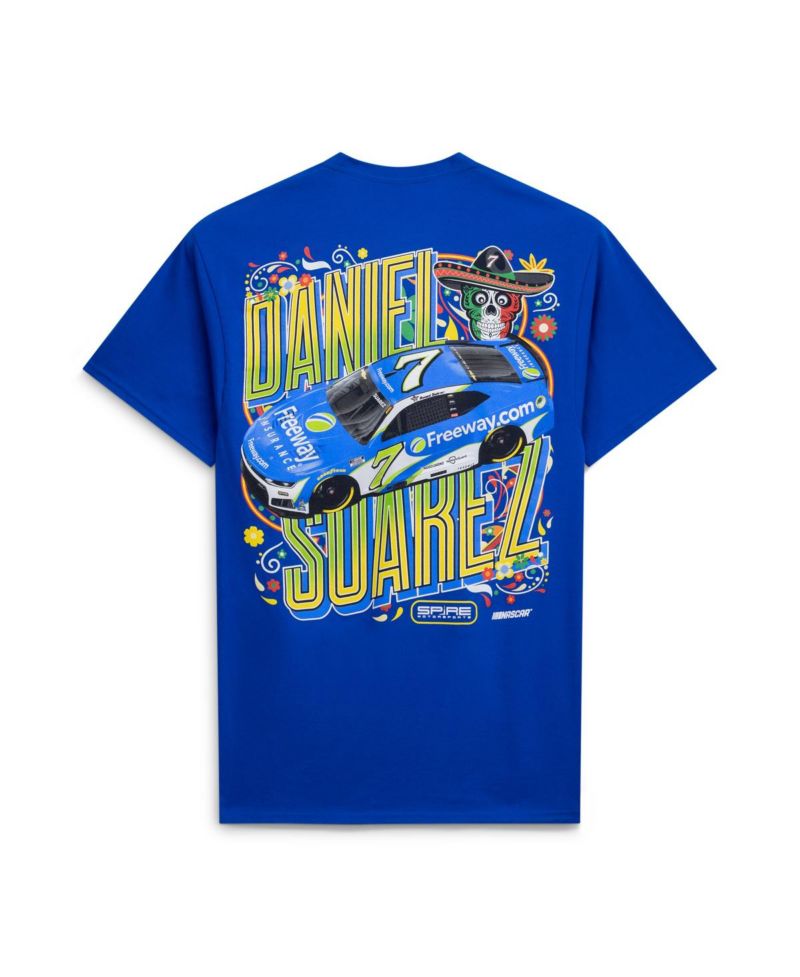 Men's Royal Daniel Suarez 7 Freeway Insurance T-Shirt