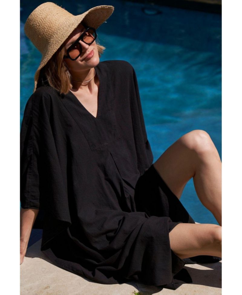 Women's Ocean+Main Cotton Midi Caftan