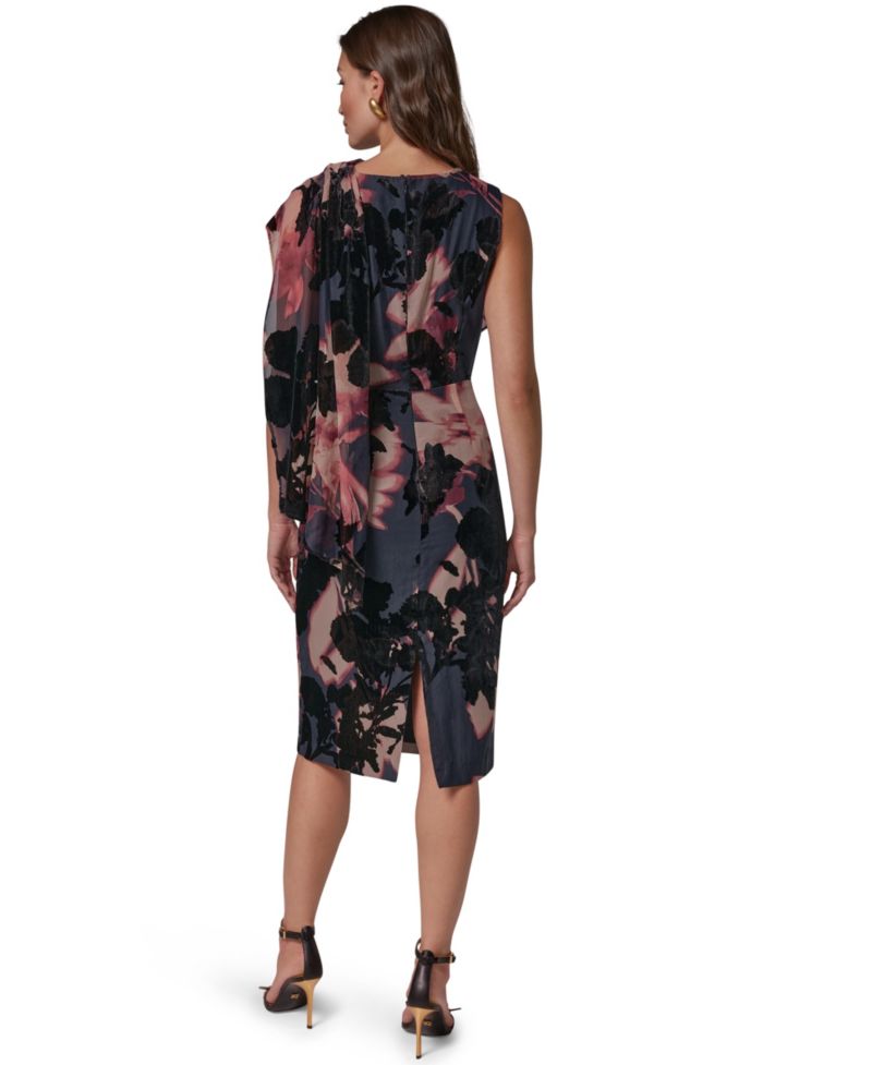Women's Floral Sheath Sleeveless Dress