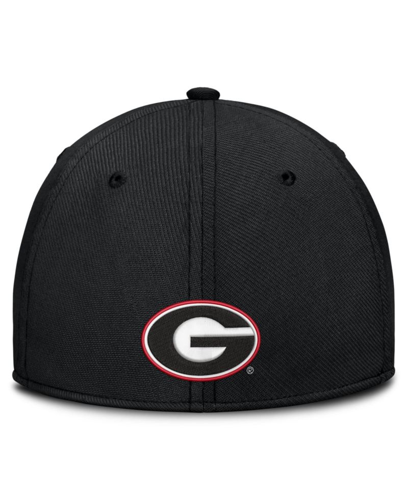 Men's Black Georgia Bulldogs Game Day Rise Swooshflex Hat