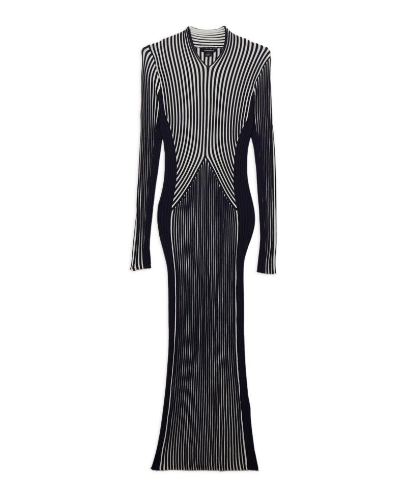 Women's Fitted Long Sleeve Midi Dress