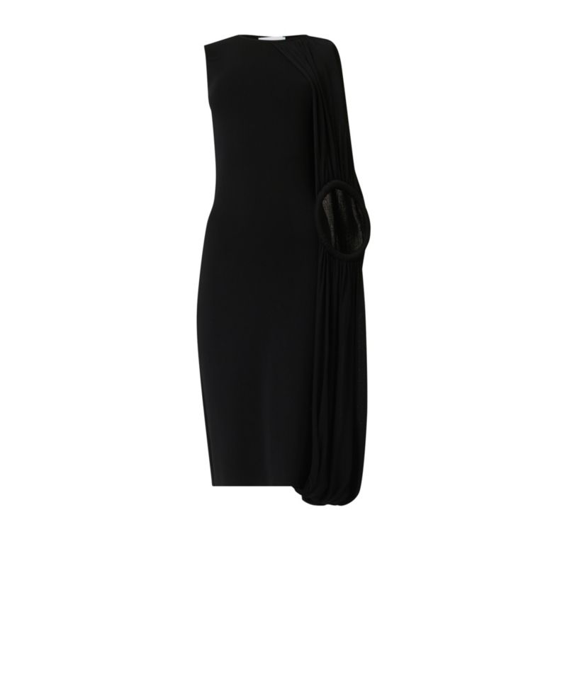 Women's Asymmetric Shoulder Hoop Knit Dress