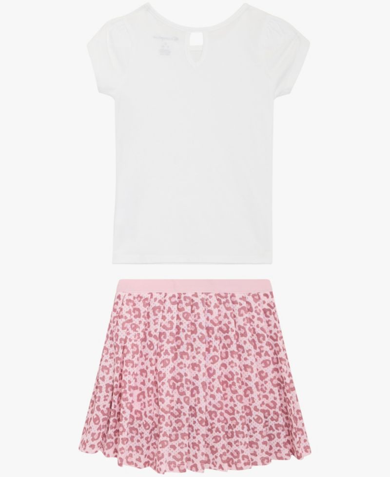 Girls' 4-6X Short-Sleeve T-Shirt and Skort, 2-Piece Set