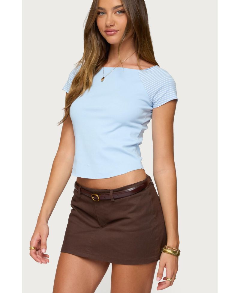 Women's Marina Raglan Stripey T Shirt