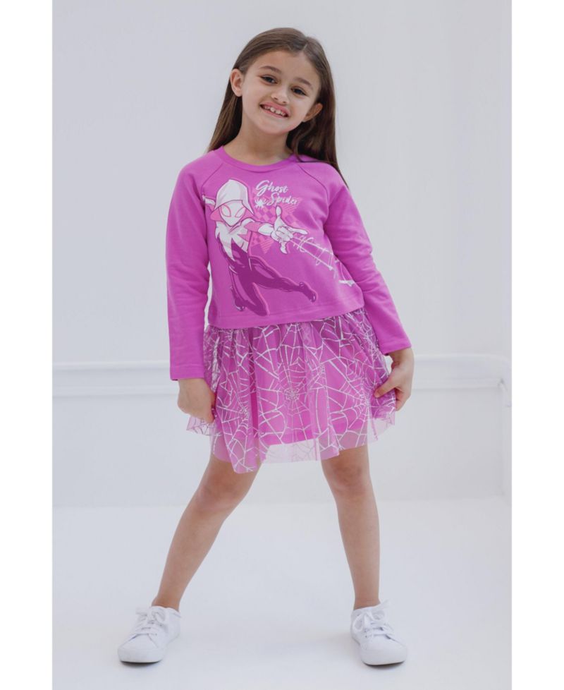 Toddler Girls Spider-Gwen Ghost Spider French Terry Dress to