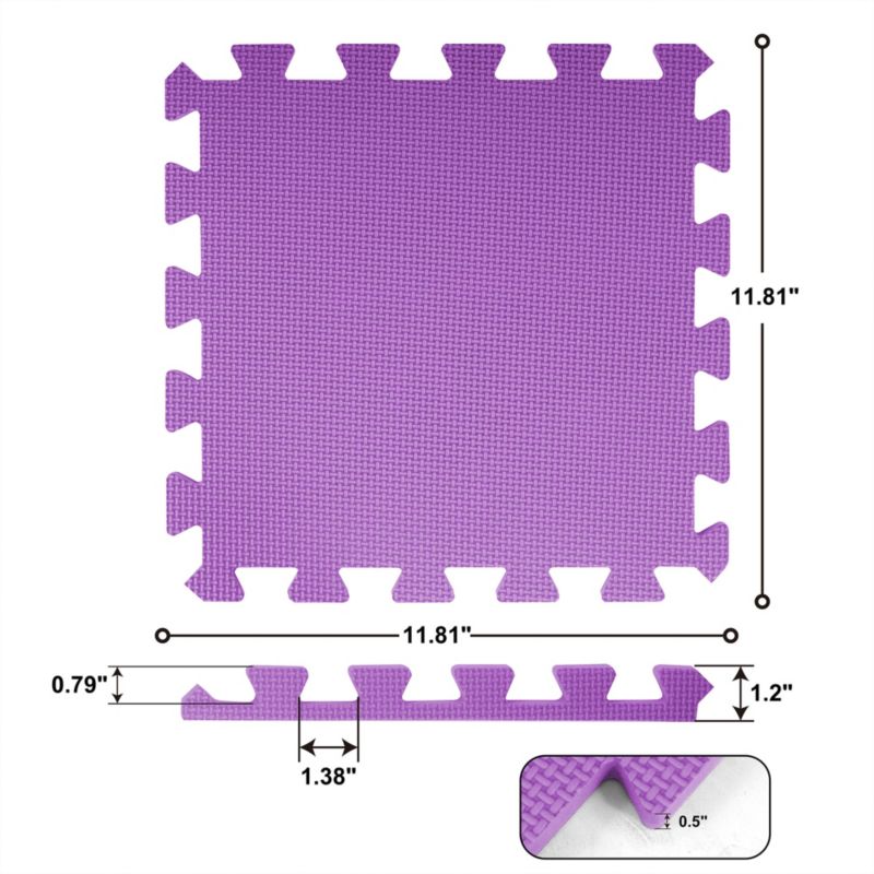 36 Tile Thick Interlocking Puzzle Foam Exercise Play Mat