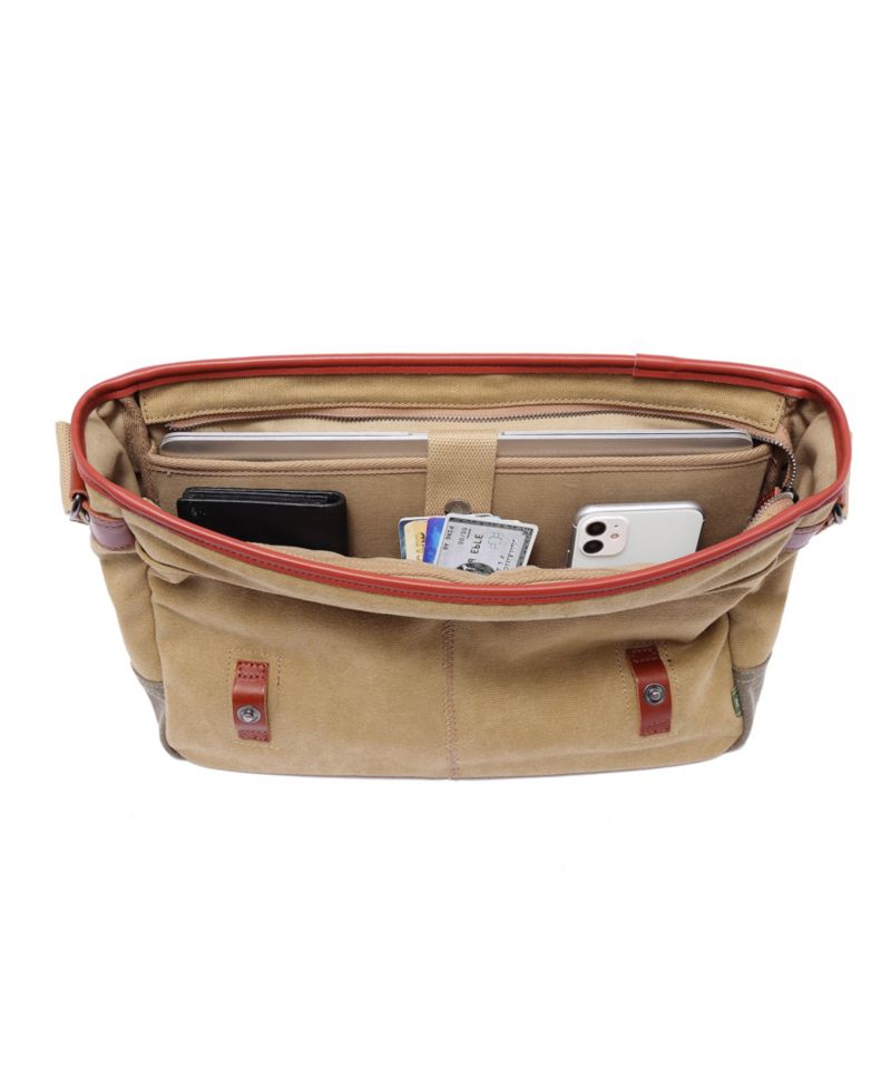 Mountain Wood Canvas Messenger Bag