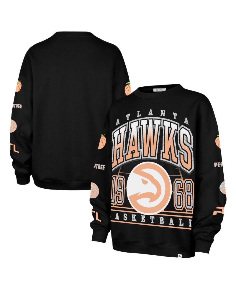 Women's Black Atlanta Hawks 2025/26 City Edition Go Big Oversized Sweatshirt