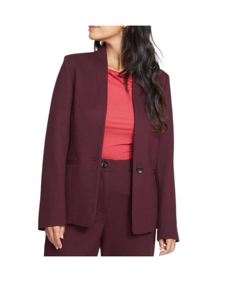 Plus Size Lennox Collarless Ponte Blazer