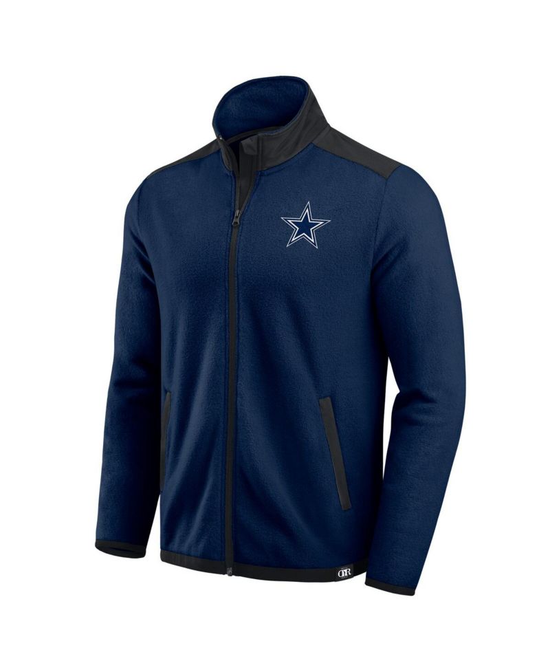 Darius Rucker Collection by Men's Navy Dallas Cowboys Color Block Polar Fleece Full-Zip Jacket