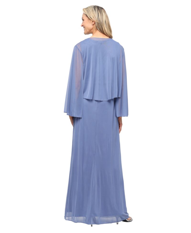 Women's Embellished Surplice Neck Gown