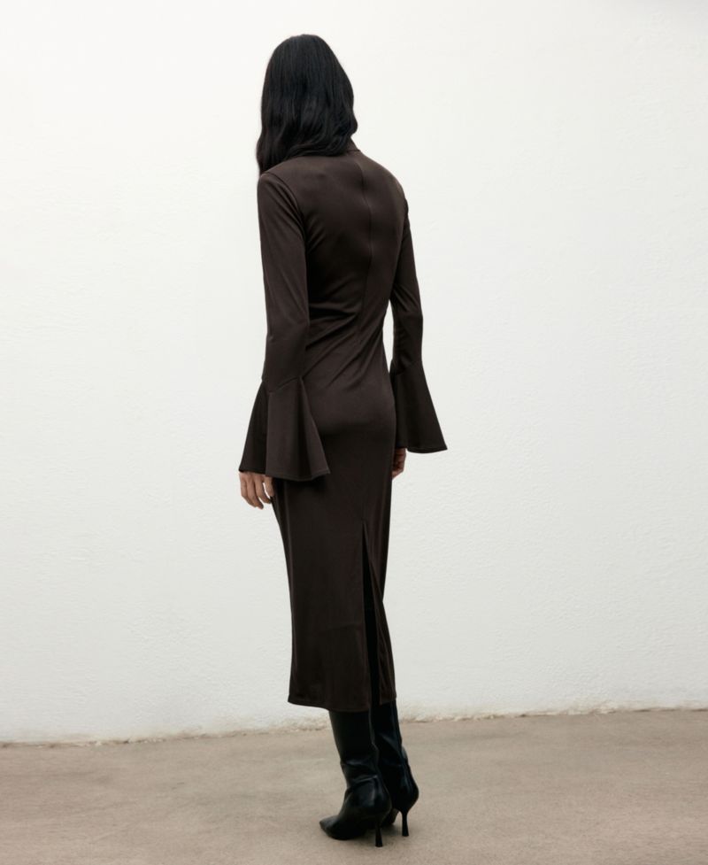Women's Bell Sleeves Fitted Dress