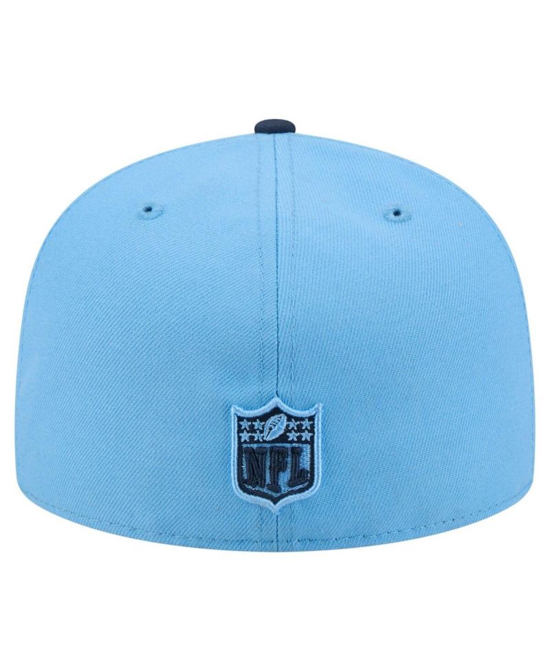 Men's Light Blue/Navy Tennessee Titans Wordmark 59FIFTY Fitted Hat