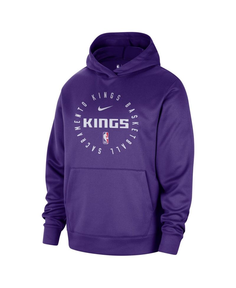 Men's Purple Sacramento Kings 2024/25 Spotlight On-Court Practice Performance Pullover Hoodie