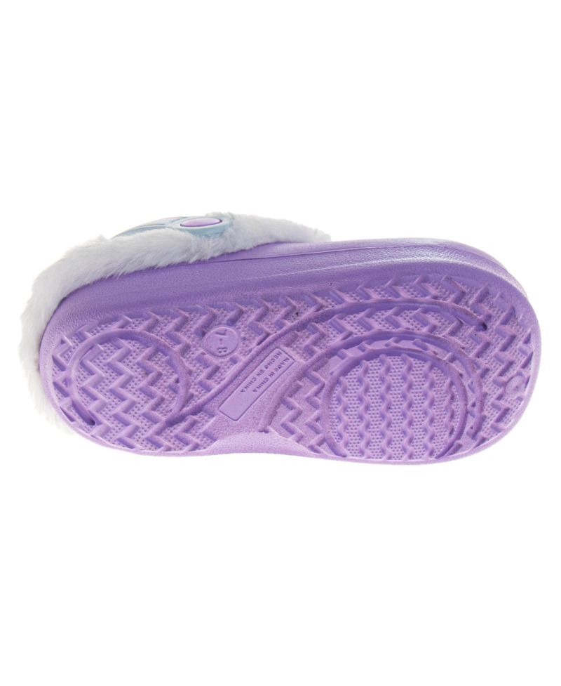 Little Girls Frozen Anna and Elsa Clogs Fuzzy, Fleece Lined, and Warm Garden Shoes