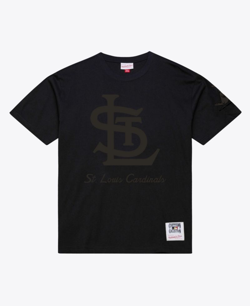 Men Black St. Louis Cardinals Cooperstown Collection Phantom T-Shirt