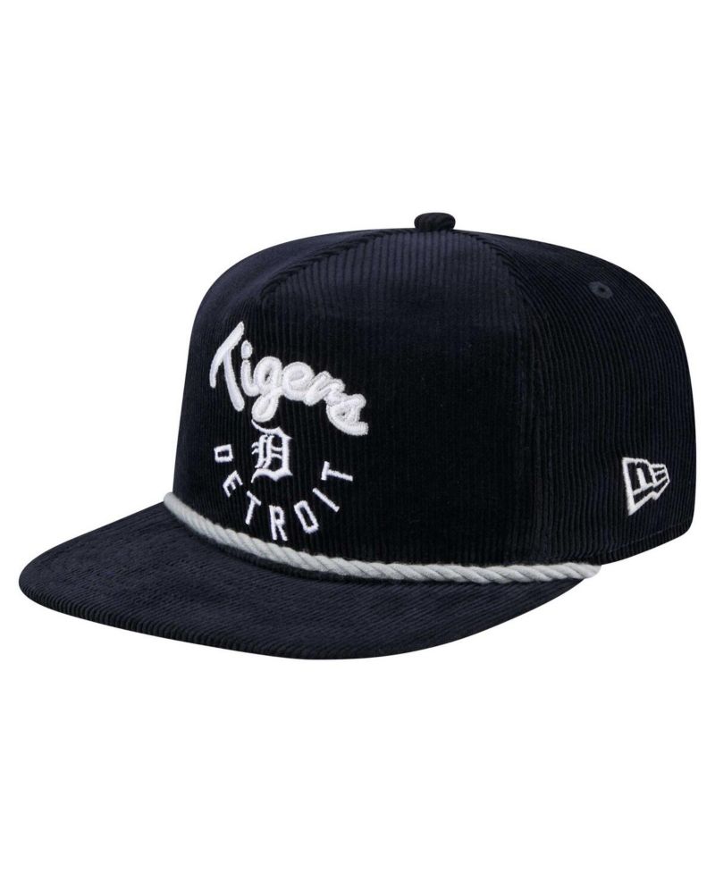 Men's Navy Detroit Tigers Full Circle Corduroy Golfer Adjustable Hat