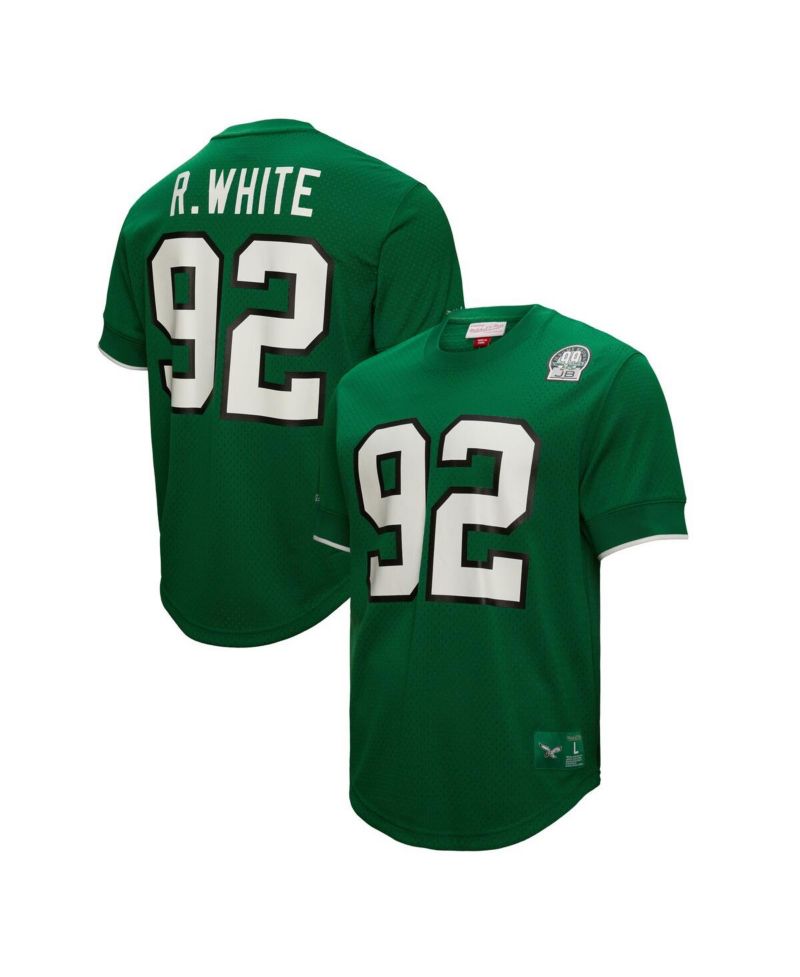 Men's Reggie White Kelly Green Philadelphia Eagles Retired Player Name & Number Mesh Top
