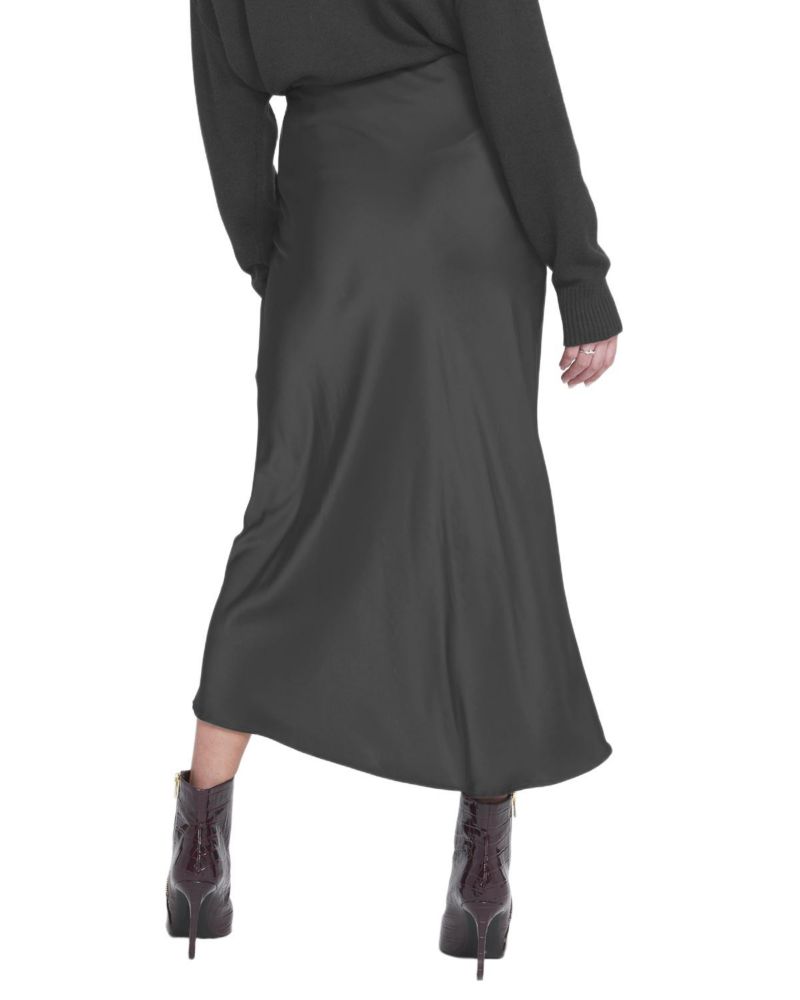 Women's Satin Midi Skirt Slip.