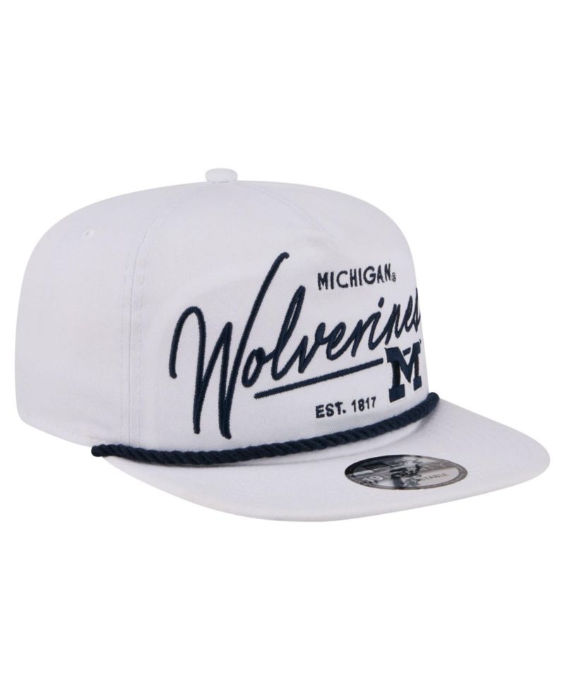 Men's White Michigan Wolverines Team Rope 19TWENTY Adjustable Hat