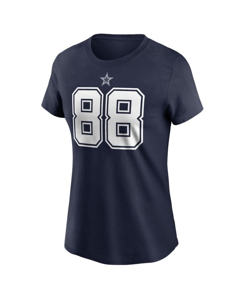 Women's CeeDee Lamb Navy Dallas Cowboys Player Name & Number T-Shirt