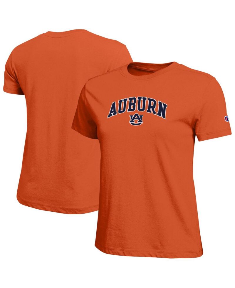 Women's Orange Auburn Tigers Arched Over Logo T-Shirt