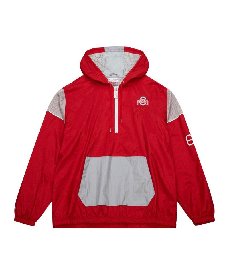 Men's Scarlet Ohio State Buckeyes Team 3.0 Anorak Half-Zip Hoodie