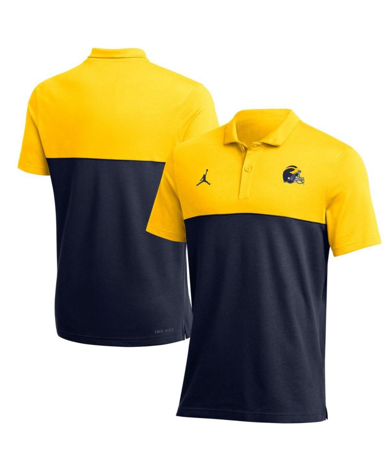 Men's Maize Michigan Wolverines 2022 Coaches Performance Polo Shirt