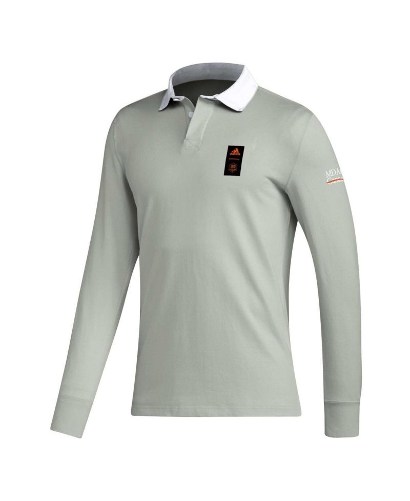 Men's 2023 Player Gray Houston Dynamo FC Travel Long Sleeve Polo Shirt