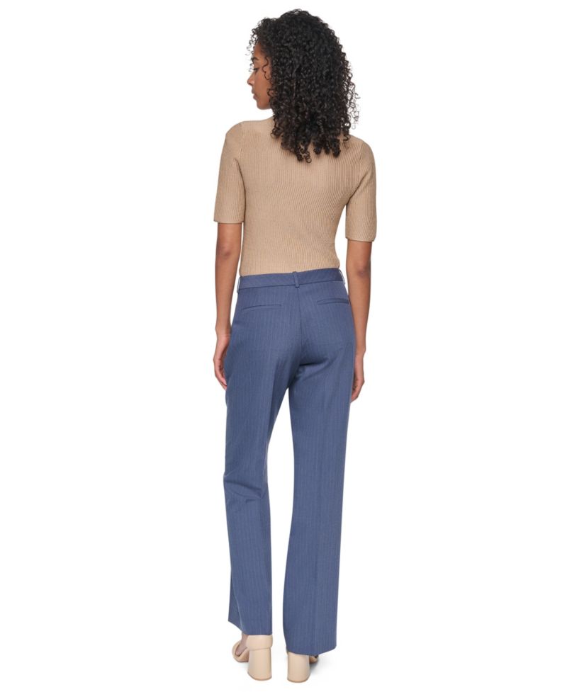 Women's Modern F Pinstripe Straight-Leg Trousers