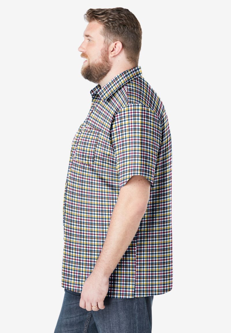 Men's Wrinkle-Resistant Short Sleeve Button Down, Printed