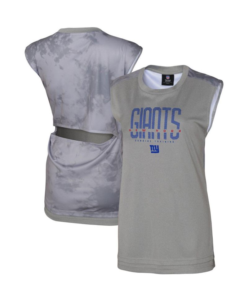 Women's Gray New York Giants No Sweat Tank Top