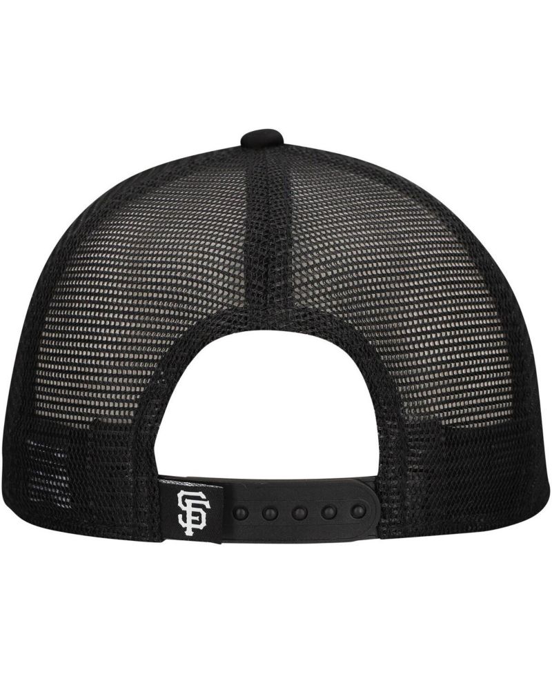 Men's Black San Francisco Giants Retro Bold A-Frame Trucker 9FORTY Adjustable Hat
