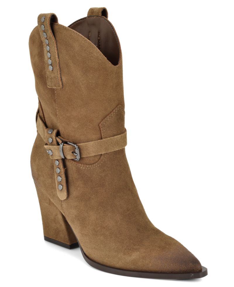 Women's Weslie Suede Western Block Heel Booties