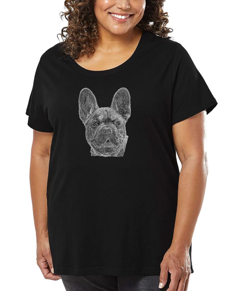 Plus Size French Bulldog Word Art T-Shirt
