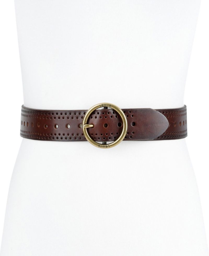 Women's Adjustable Laser Cut Leather Belt