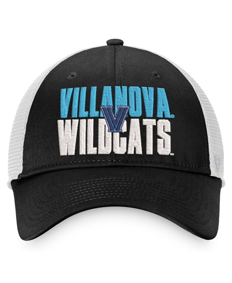 Men's Black, White Villanova Wildcats Stockpile Trucker Snapback Hat